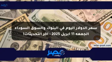 سعر الدولار اليوم في البنوك والسوق السوداء الجمعة 11 أبريل 2025 – آخر التحديثات!